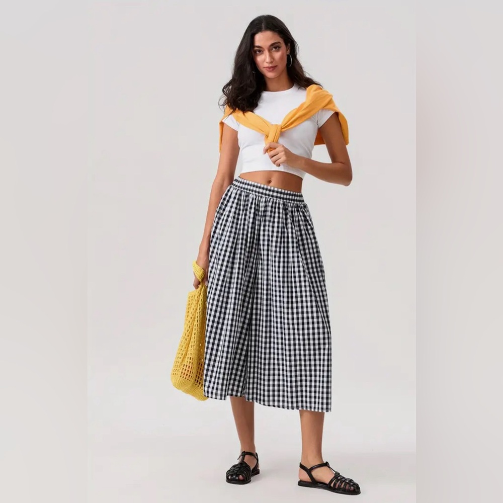 Women’s Y2k Gingham High Waist Wide Leg Plaid Pants